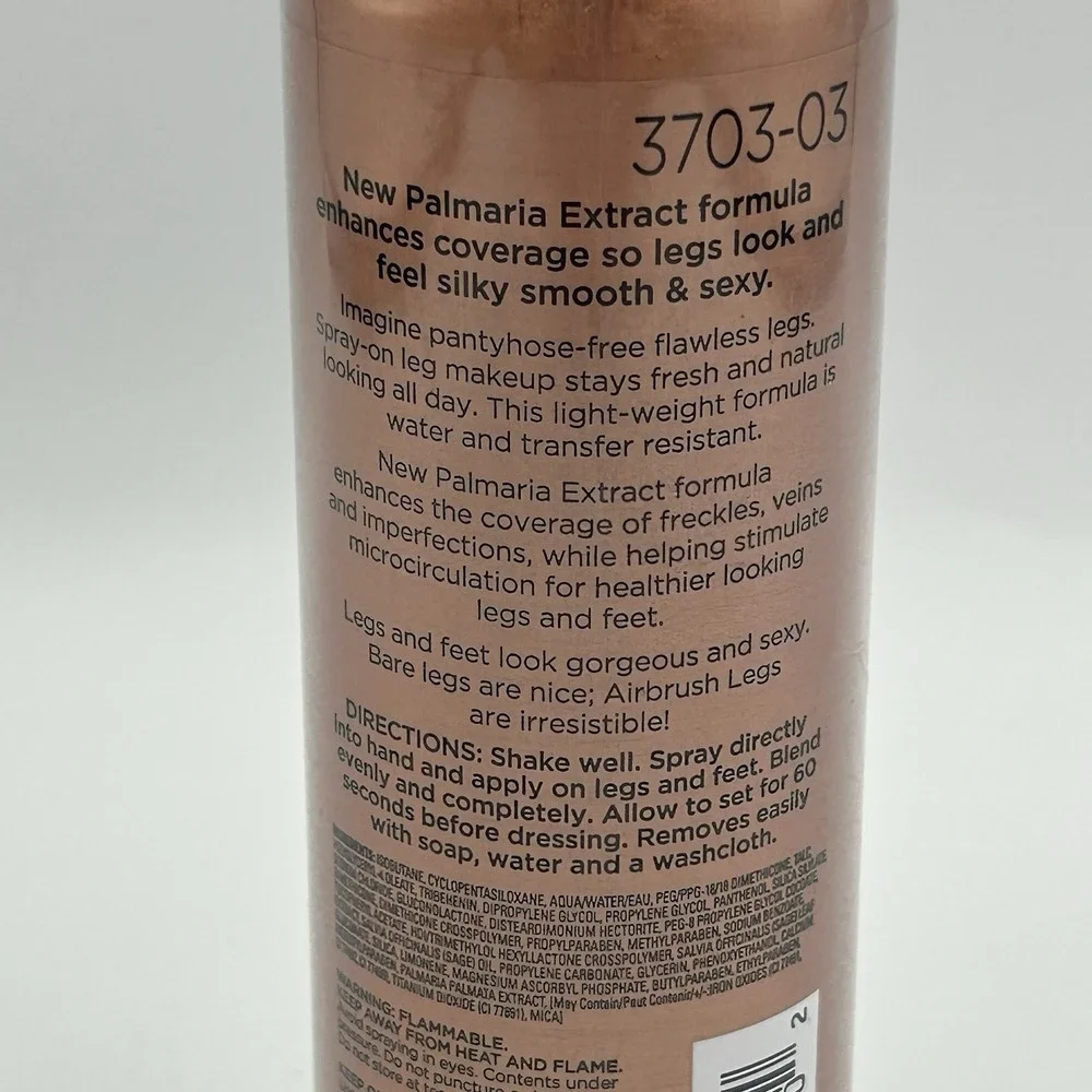 Sally Hansen‎ Airbrush Legs Spray-On Tan Glow 3703-03 Water Resistant New Sealed